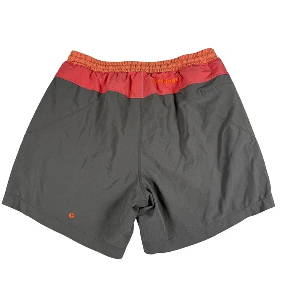 Bird Dogs Boom Men's Training Shorts Gray Orange Zipper Pockets Activewear - Picture 3 of 7